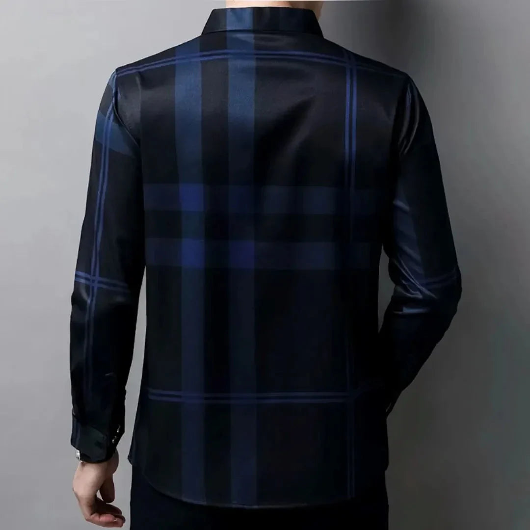 Camisa de Hombre de Manga Larga a Cuadros