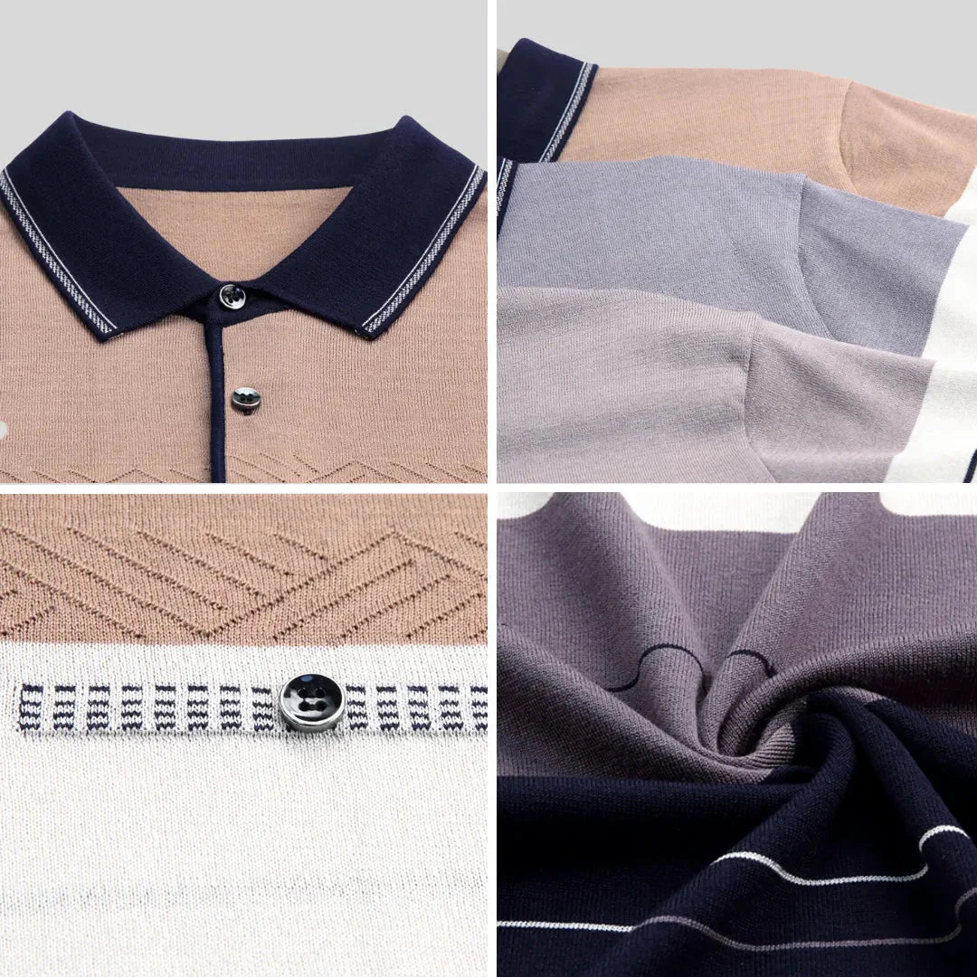 Camisa Polo Rayada para Hombre
