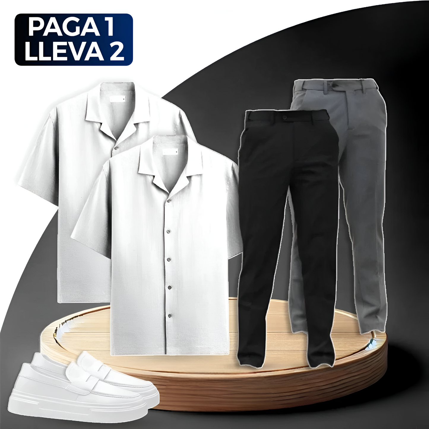 Paga 1, Lleva 2 Conjunto Social Rise con Camisas de Lino y Pantalones de Lana + REGALO: Mocasines | PROMOCIÓN ESPECIAL 30 AÑOS - ENVÍO GRATIS