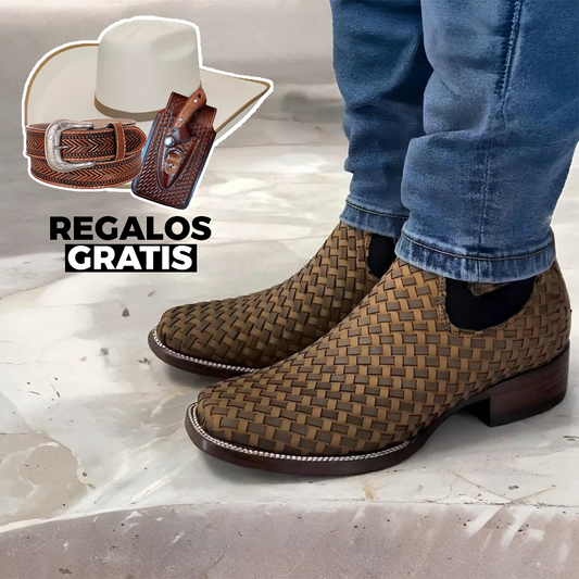 Kit Bota Snake de Cuero Robusto y Resistente + REGALOS: Sombrero, Cinturón y Navaja multiusos | PROMOCIÓN ESPECIAL 30 AÑOS - ENVÍO GRATIS