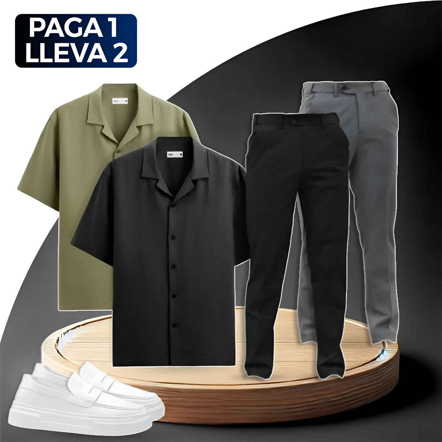Paga 1, Lleva 2 Conjunto Social Rise con Camisas de Lino y Pantalones de Lana + REGALO: Mocasines | PROMOCIÓN ESPECIAL 30 AÑOS - ENVÍO GRATIS