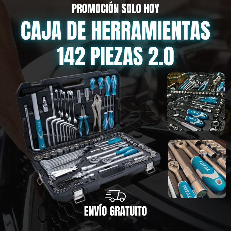 CAJA DE HERRAMIENTAS 142 PIEZAS 2.0 | CIERRE DE TIENDA - ENVÍO GRATIS