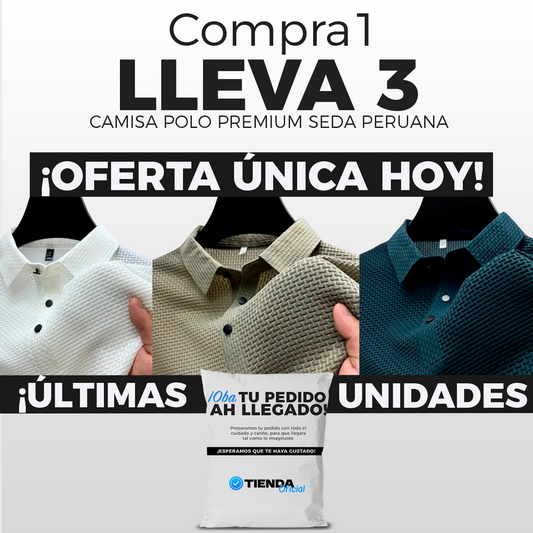 Compra 1 Llévate 3 - Camisa Polo Premium Elegante de Seda Peruana