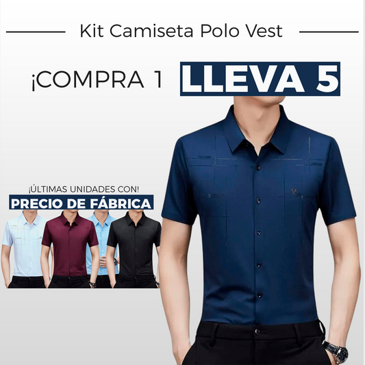 (COMPRA 1, LLEVÁ 5) Camisas Polo Vest® – Elegancia y Confort