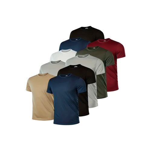Kit con 10 camisetas lisas y transpirables