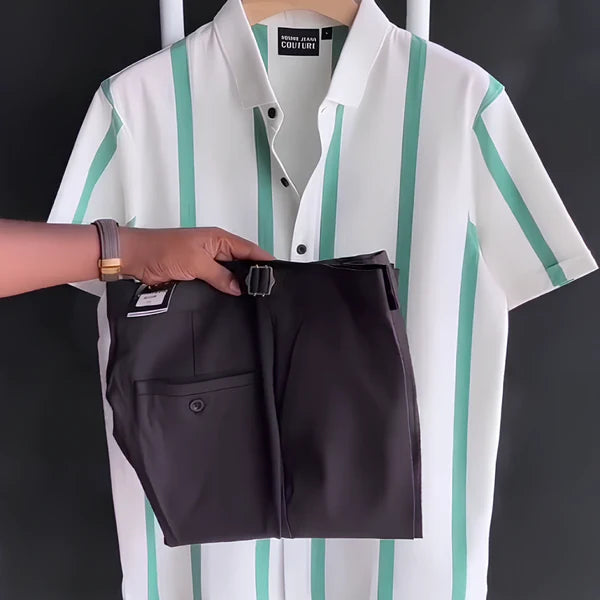 Paga 2, Lleva 3 Kit de Camisas a Rayas Zark + Pantalones Ajustables y Reloj | PROMOCIÓN ESPECIAL 30 AÑOS - ENVÍO GRATIS